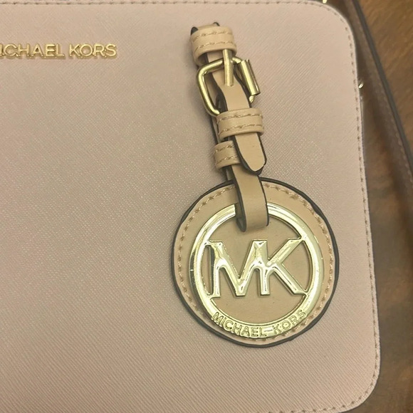 Michael Kors Gold & Leather Keychain Hangtag/Purse Charm - Picture 5 of 5
